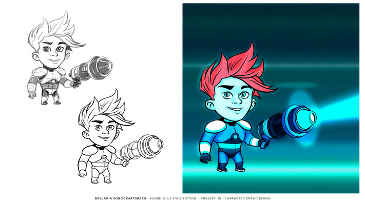 Benjamin von Eckartsberg - Character Design - KI - Kunde: Blue Eyes Fiction