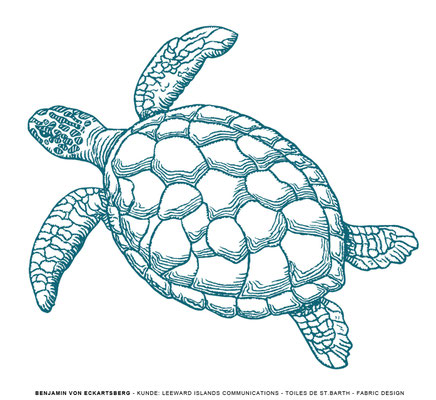 Benjamin von Eckartsberg - Illustration: Stoffdesign Toiles de St. Barth - Kunde - Leeward Islands Communications