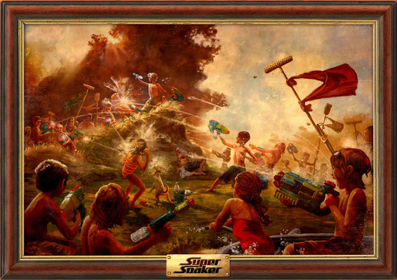 Benjamin von Eckartsberg - Illustration Großflächenplakat: Supersoaker Hill Battle - Kunde: Hasbro - Agentur: J. Walter Thompson 