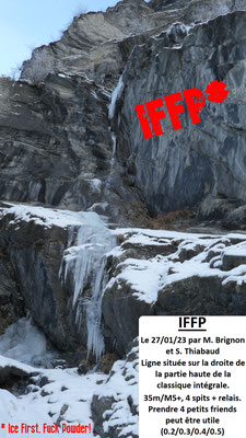 Topo IFFP - Cascade de glace Orelle - Maurienne