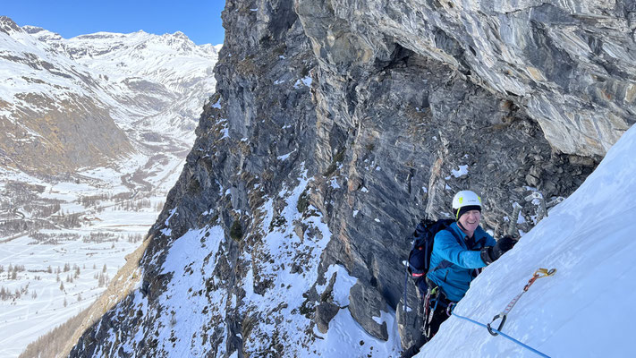 Philippe heureux d'être là! - Goulotte pointe de Tierce - Bessans