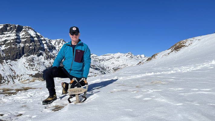 Philippe à la sortie - Goulotte pointe de Tierce - Bessans