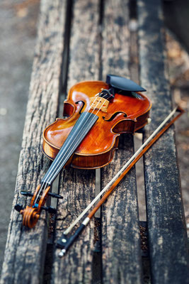 Geige, Geigenstock, rote Geige, Violine