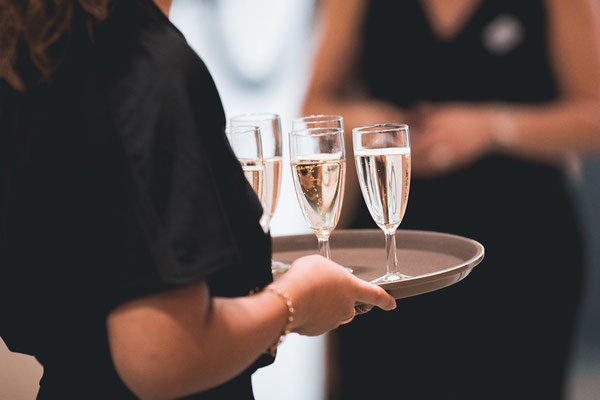 Catering, cooking, Firmenfeier, Party, verzehr, Küche, Prosecco