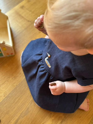 Kinderkleidchen mit Haubentaucher von @fischi.kat