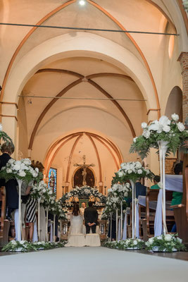 Allestimento Matrimonio Chiesa di S. Maurizio - Conzano (Al)