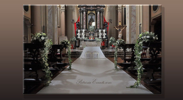Allestimento Matrimonio chiesa di S. Francesca Romana Milano -  by PatriziaEventi.com 