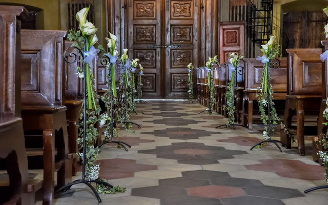 Chiesa di S. Maria Assunta - Fontaneto d'Agogna (NO) Addobbo Floreale Matrimonio