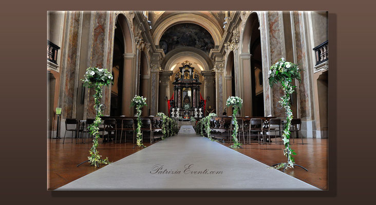 Allestimento Matrimonio chiesa di S. Francesca Romana Milano -  by PatriziaEventi.com 