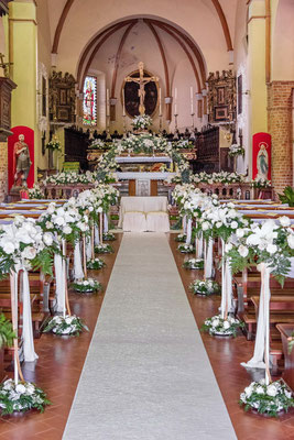 Allestimento Matrimonio Chiesa di S. Maurizio - Conzano (Al)