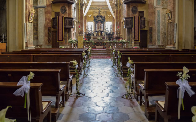 Chiesa di S. Maria Assunta - Fontaneto d'Agogna (NO) Addobbo Floreale Matrimonio