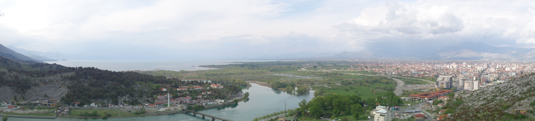 Vue depuis le château de Shkodra