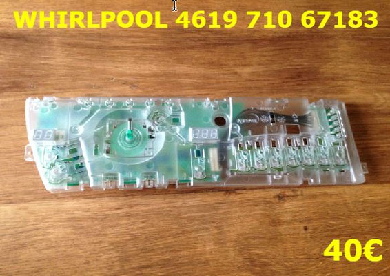 CARTE DE COMMANDE LAVE-LINGE : WHIRLPOOL 461971067183 
