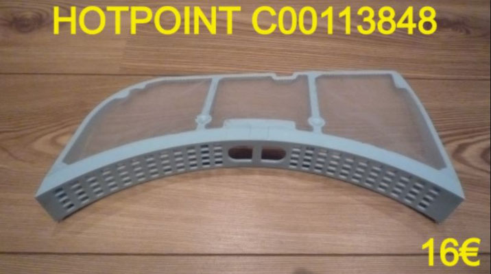 FILTRE A PELUCHES SÈCHE-LINGE : HOTPOINT C00113848