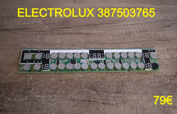 CARTE CLAVIER PLAQUE VITROCÉRAMIQUE : ELECTROLUX 387503765