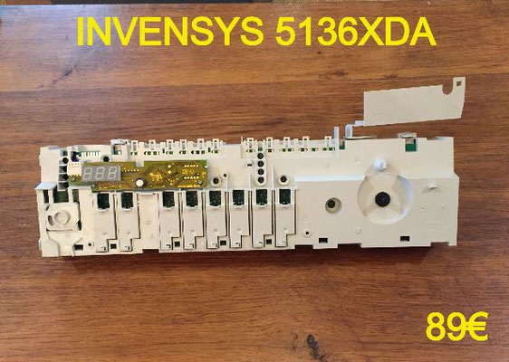 CARTE DE COMMANDE LAVE-LINGE : INVENSYS 5136XDA