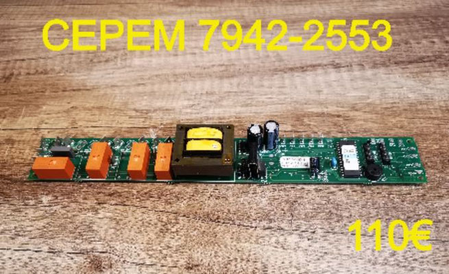 CARTE DE PUISSANCE PLAQUE VITROCÉRAMIQUE : CEPEM 7942-2553