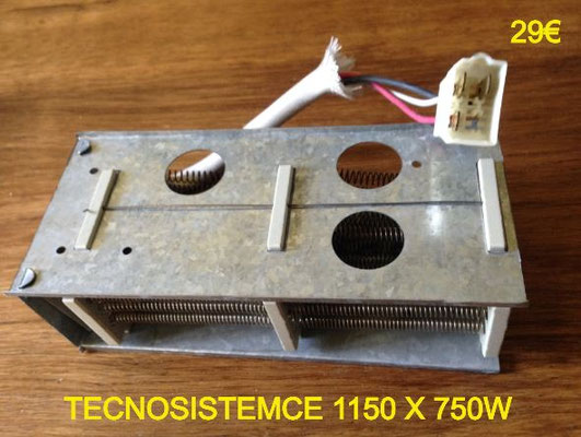 RÉSISTANCE SÈCHE-LINGE : TECNOSISTEMCE 1150 X 750W