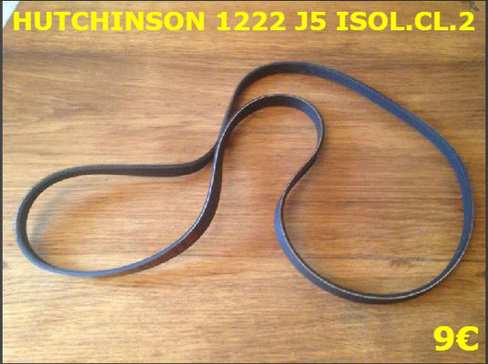 COURROIE LAVE-LINGE : HUTCHINSON 1222J5 ISOL.CL.2