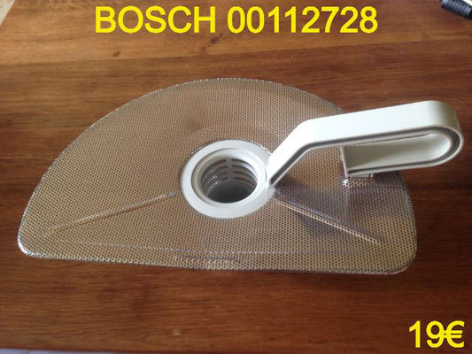 FILTRE DE CUVE LAVE-VAISSELLE : BOSCH 00112728