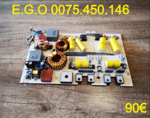  CARTE DE PUISSANCE PLAQUE VITROCÉRAMIQUE : E.G.O 0075.450.146