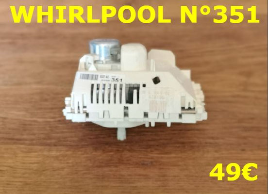 PROGRAMMATEUR LAVE-LINGE : WHIRLPOOL N°351