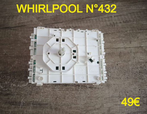 PROGRAMMATEUR LAVE-LINGE : WHIRLPOOL N°432