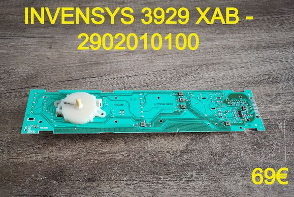 CARTE DE COMMANDE LAVE-LINGE : INVENSYS 3929XAB - 2902010100