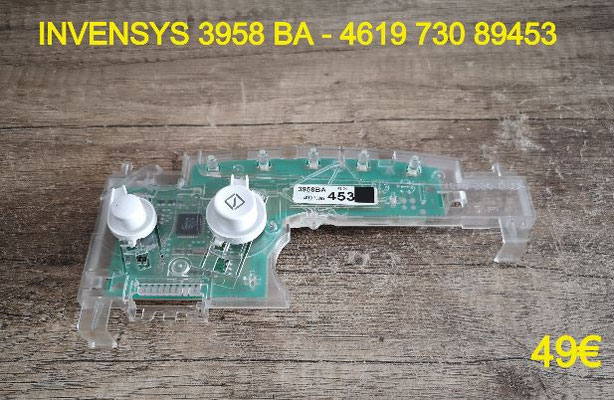 CARTE DE COMMANDE LAVE-LINGE : INVENSYS 3958 BA - 461973089453