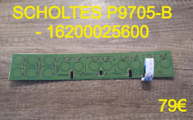 CARTE CLAVIER PLAQUE VITROCÉRAMIQUE : SCHOLTES P9705-B - 16200025600