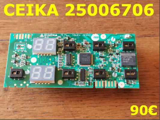 CARTE CLAVIER PLAQUE VITROCÉRAMIQUE : CEIKA 25006706