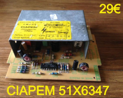 CARTE DE PUISSANCE LAVE-LINGE : CIAPEM 51X6347