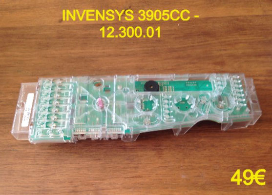 CARTE DE COMMANDE LAVE-LINGE : INVENSYS 3905CC - 12.300.01