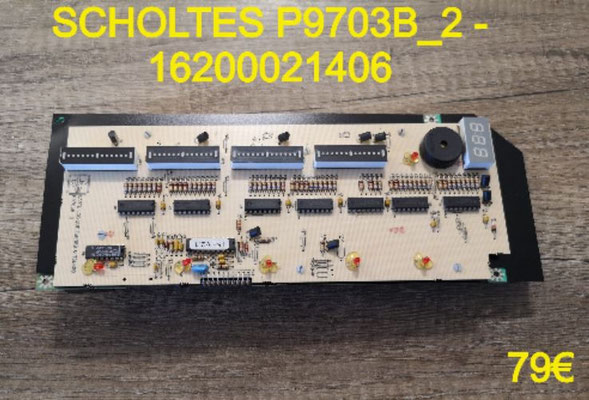 CARTE CLAVIER PLAQUE VITROCÉRAMIQUE : SCHOLTES P9703B_2 - 16200021406