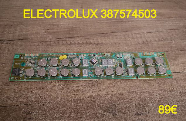 CARTE CLAVIER PLAQUE VITROCÉRAMIQUE : ELECTROLUX 387574503