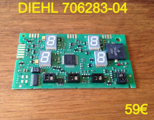 CARTE CLAVIER PLAQUE VITROCÉRAMIQUE : DIEHL 706283-04