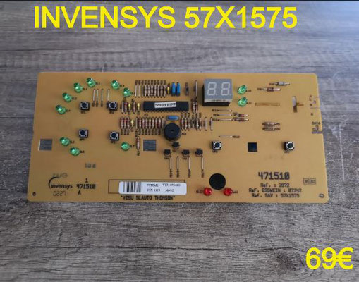 CARTE DE COMMANDE SÈCHE-LINGE : INVENSYS 57X1575