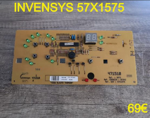 CARTE DE COMMANDE SÈCHE-LINGE : INVENSYS 57X1575