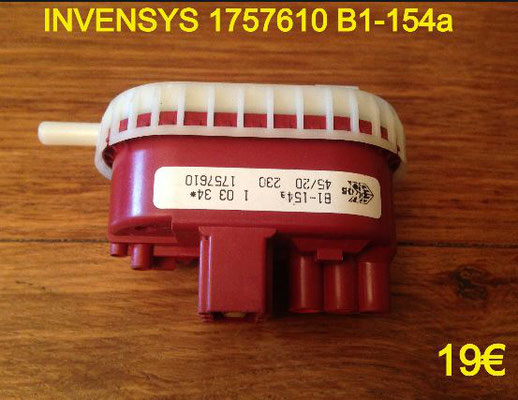 PRESSOSTAT : INVENSYS 1757610 B1-154a