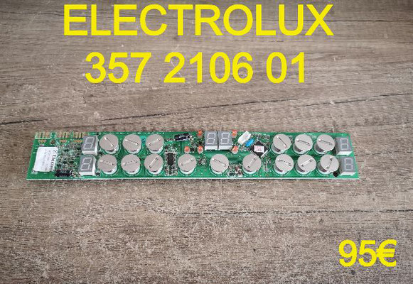 CARTE CLAVIER PLAQUE VITROCÉRAMIQUE : ELECTROLUX 357210601