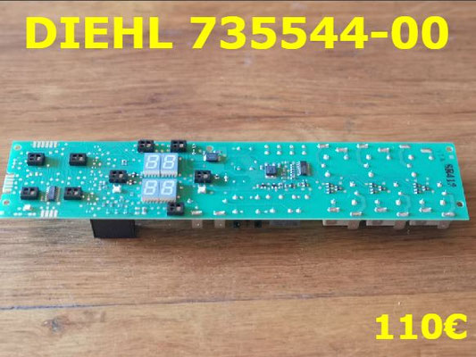 CARTE CLAVIER PLAQUE VITROCÉRAMIQUE : DIEHL 735544-00