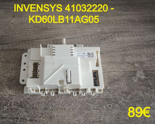 CARTE DE PUISSANCE LAVE-LINGE : INVENSYS 41032220 - KD60LB11AG05