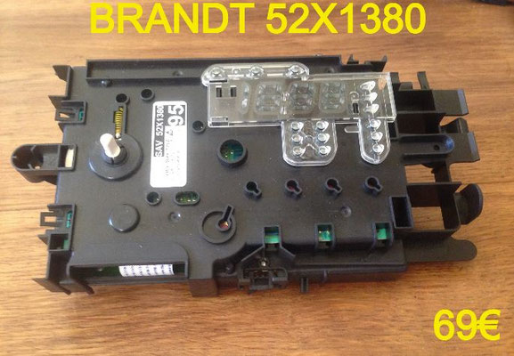CARTE DE COMMANDE LAVE-LINGE : BRANDT 52X1380