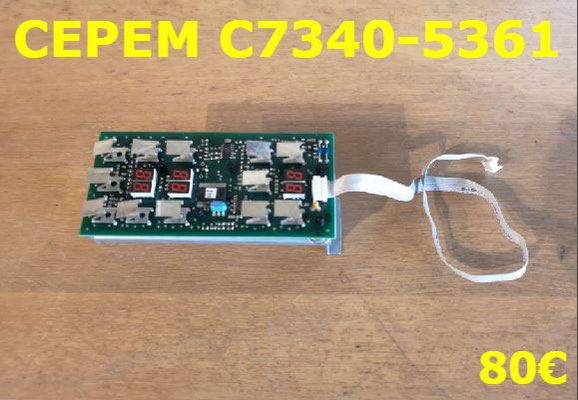 CARTE CLAVIER PLAQUE VITROCÉRAMIQUE : CEPEM C7340-5361