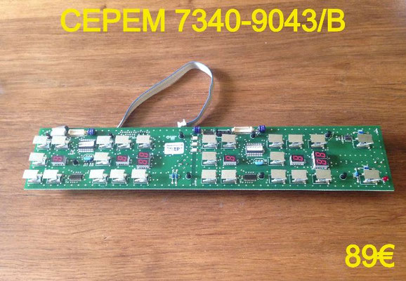 CARTE CLAVIER PLAQUE VITROCÉRAMIQUE : CEPEM 7340-9043/B