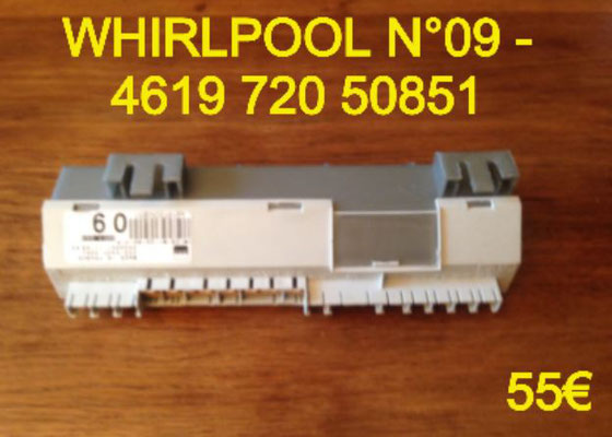 CARTE DE PUISSANCE LAVE-VAISSELLE : WHIRLPOOL N°09 - 461972050851