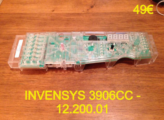 CARTE DE COMMANDE LAVE-LINGE : INVENSYS 3906CC - 12.200.01