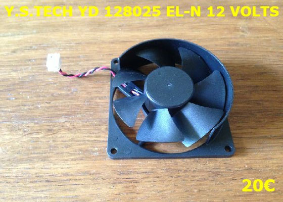 VENTILATEUR PLAQUE VITROCÉRAMIQUE : Y.S.TECH YD128025EL-N 12 VOLTS