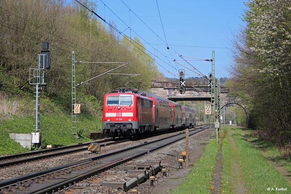 111 194 mit einem Lr am 16. April 2019 bei Schlüchtern.