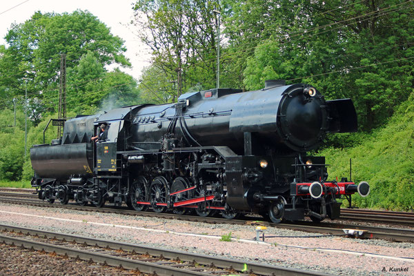 CFL 5519 ist mit dem Sonderzug der Museumseisenbahn Hanau nach Laufach gekommen (25. Mai 2017).